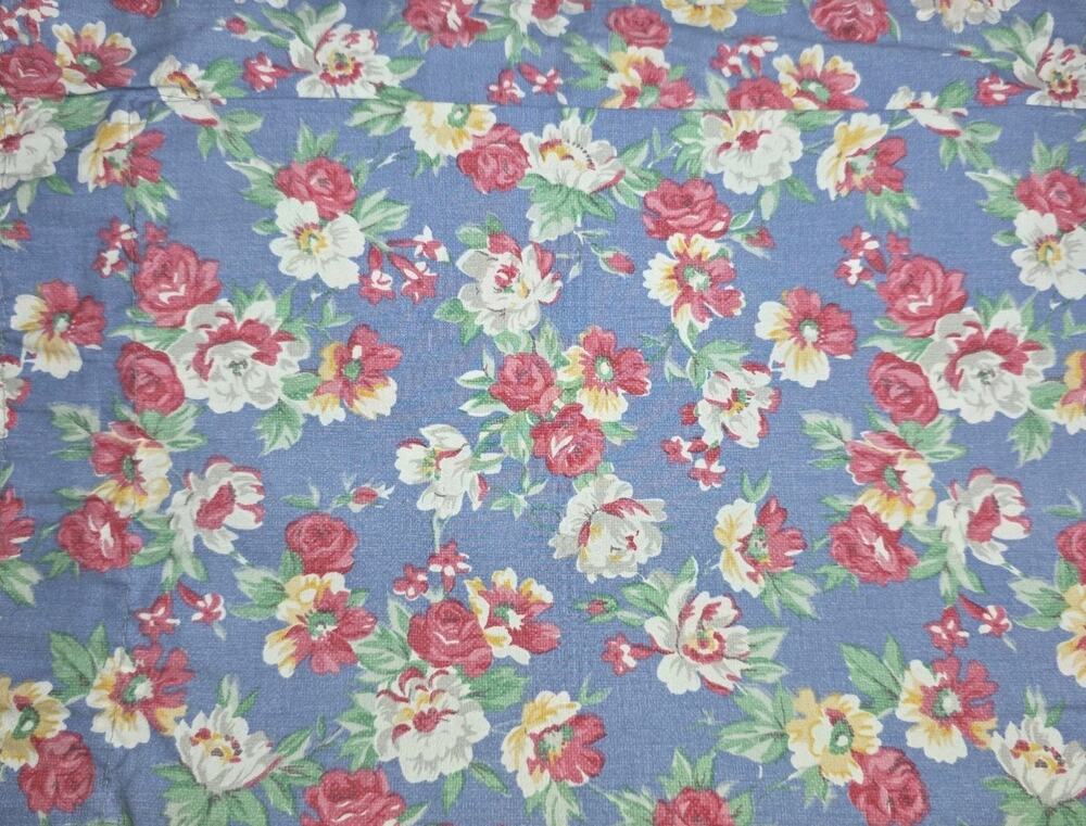 VTG Ralph Lauren Hope Pillow Shams Set 2 Floral French Country Blue Cottage